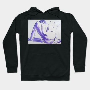 Curves 28 Purple - Female Nude Hoodie